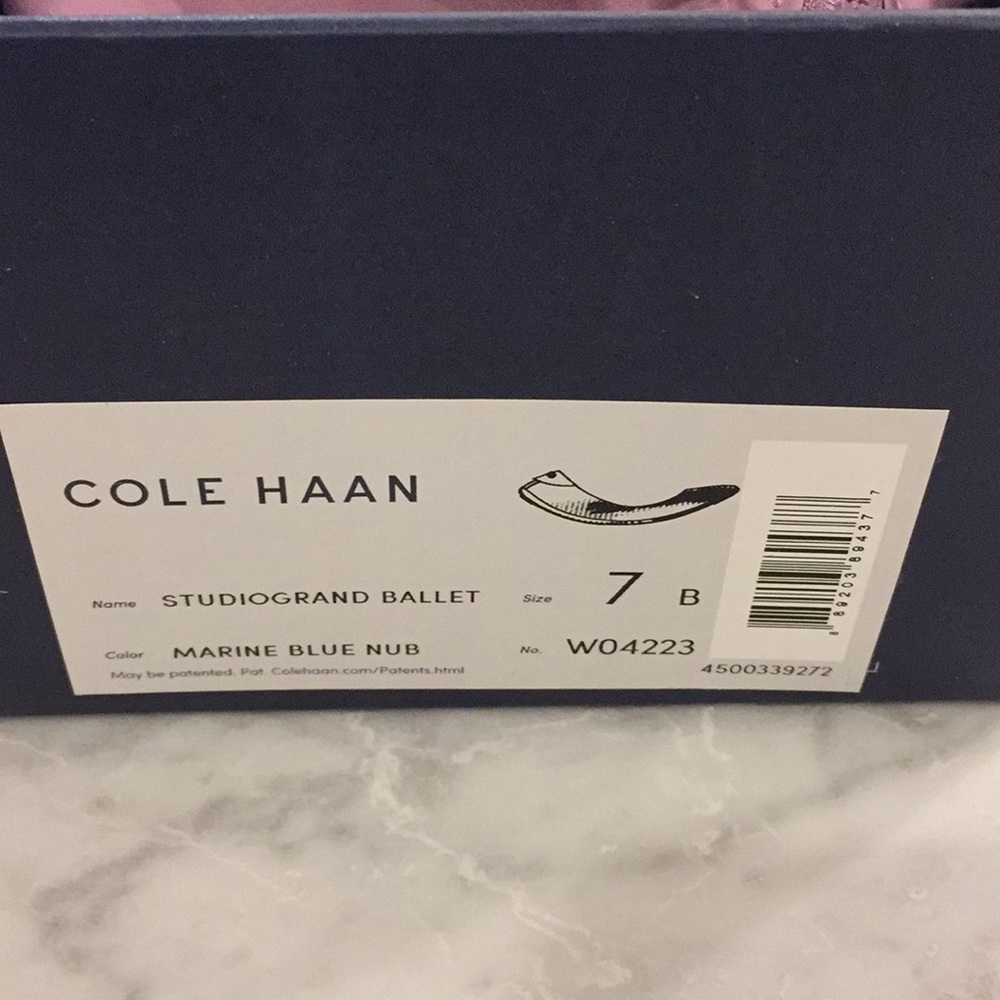 Cole Haan Studio grand Ballet. Size 7. Navy Blue - Picture 7 of 7